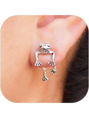Women's silver Push Back Cute Stuff Vintage Shaped Stud Animal Earrings